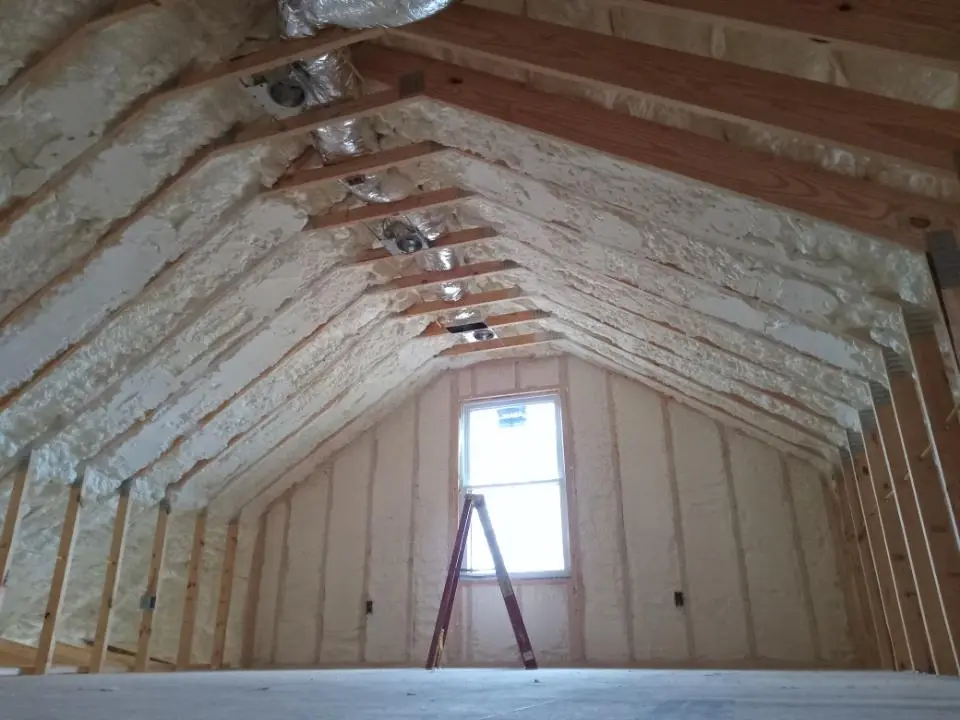 Spray foam roofing application for Crawl Space Insulation project in Eastern Goleta Valley